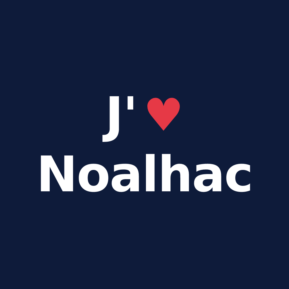 T-shirt personnalisé Noalhac — design J'aime Noalhac