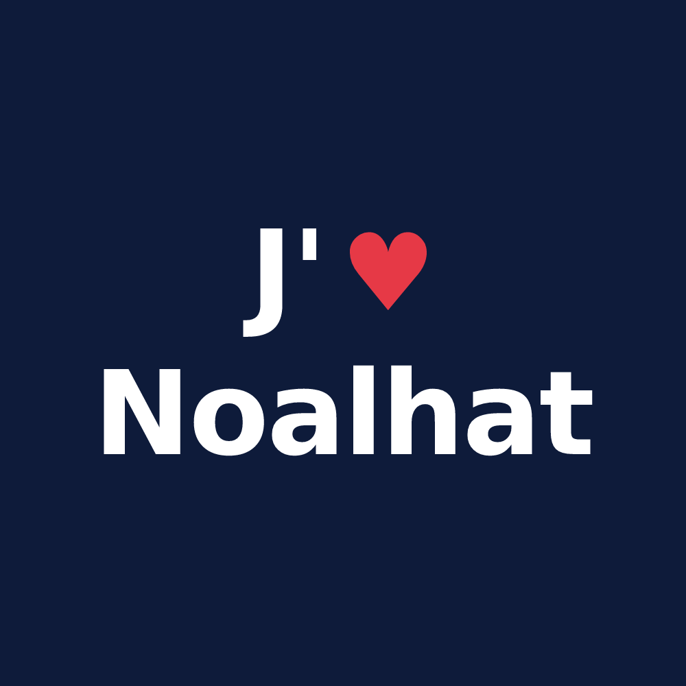 T-shirt personnalisé Noalhat — design J'aime Noalhat