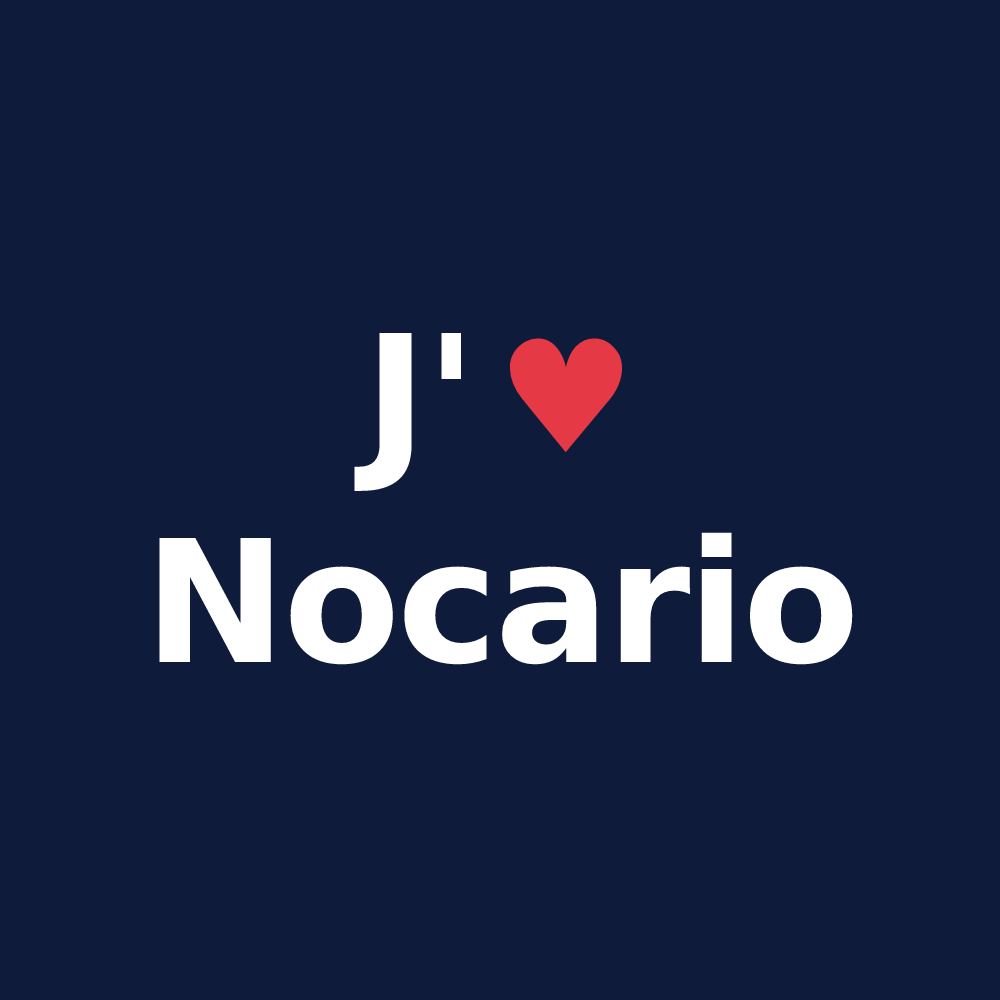 T-shirt personnalisé Nocario — design J'aime Nocario