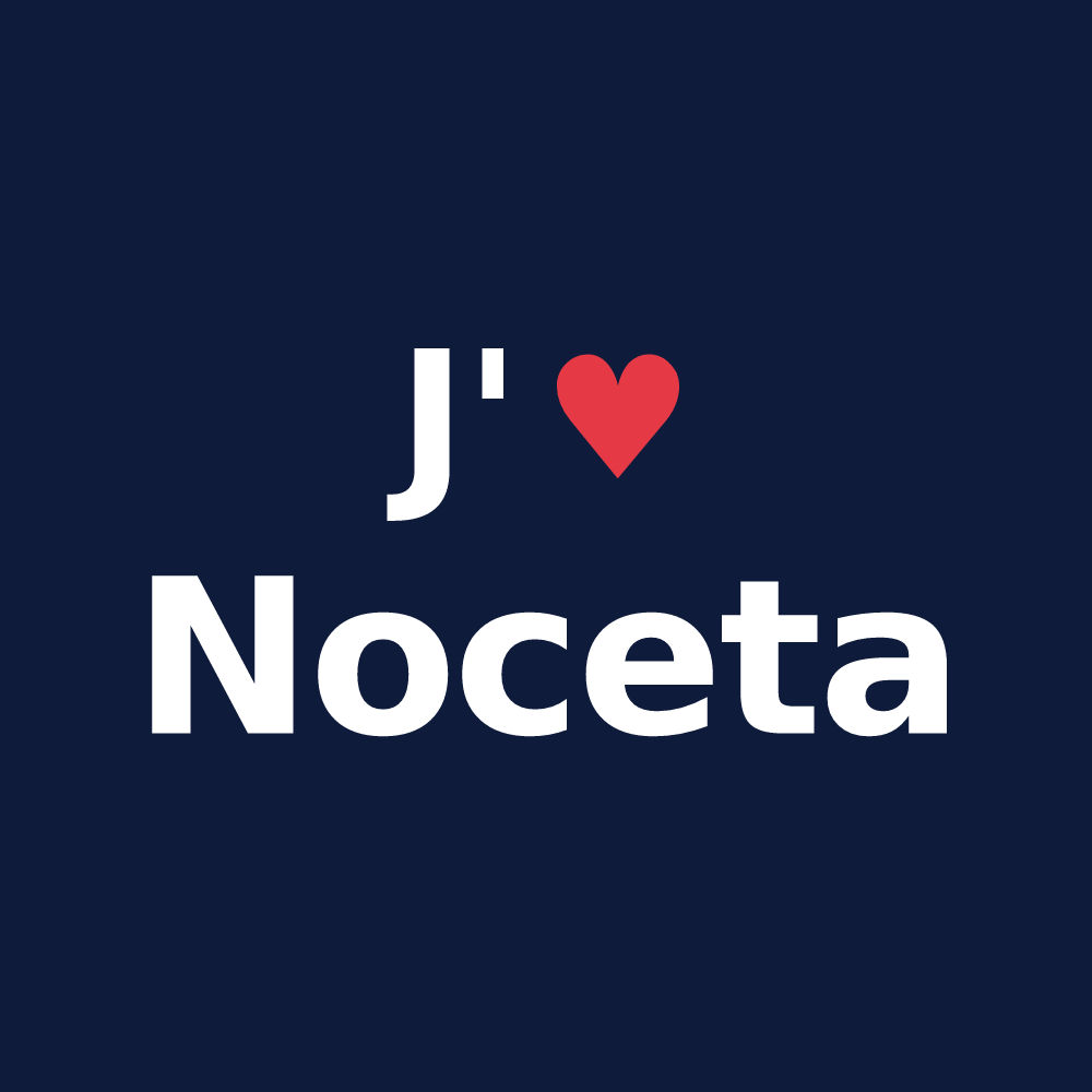 T-shirt personnalisé Noceta — design J'aime Noceta