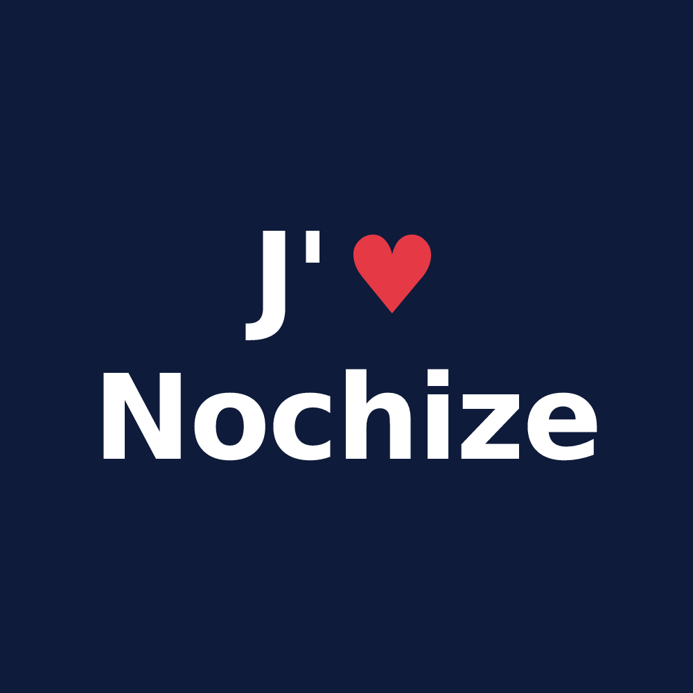 T-shirt personnalisé Nochize — design J'aime Nochize