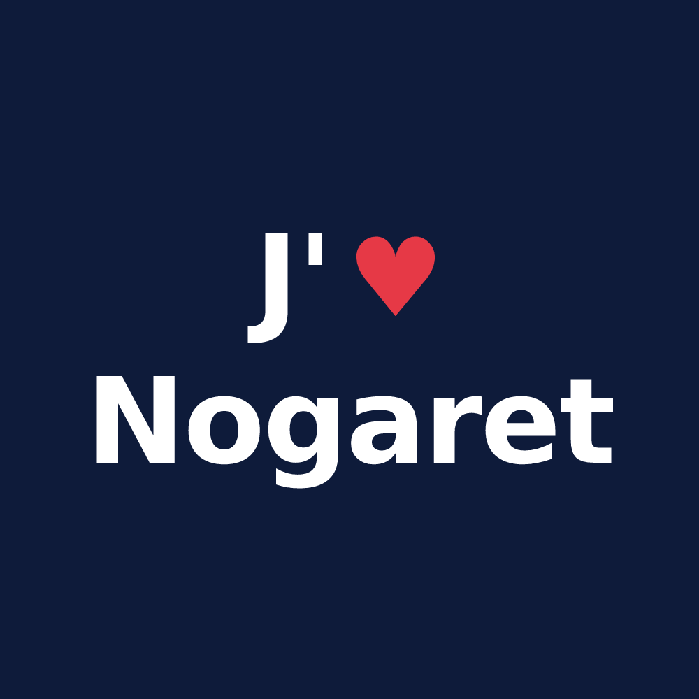 T-shirt personnalisé Nogaret — design J'aime Nogaret