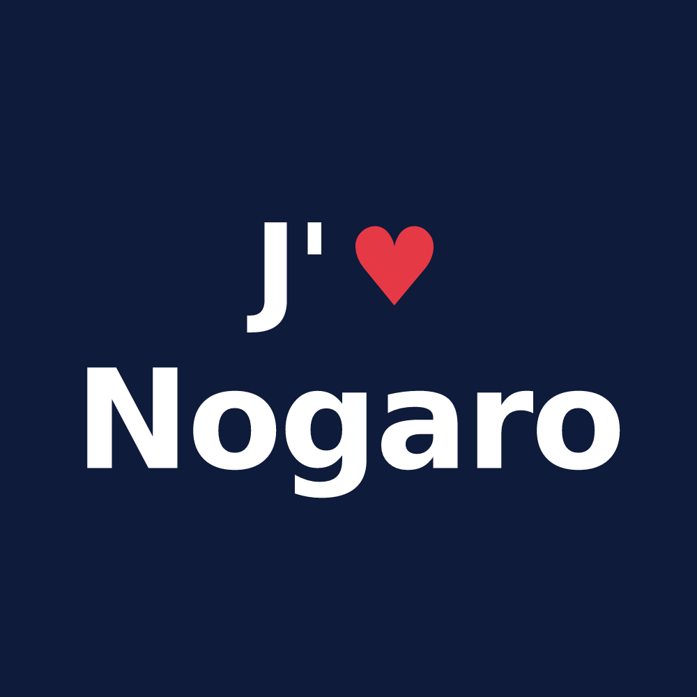 T-shirt personnalisé Nogaro — design J'aime Nogaro