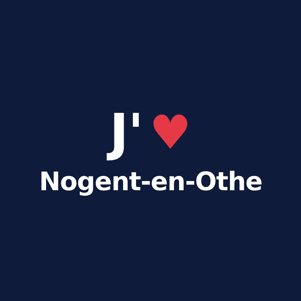 T-shirt personnalisé Nogent-en-Othe — design J'aime Nogent-en-Othe