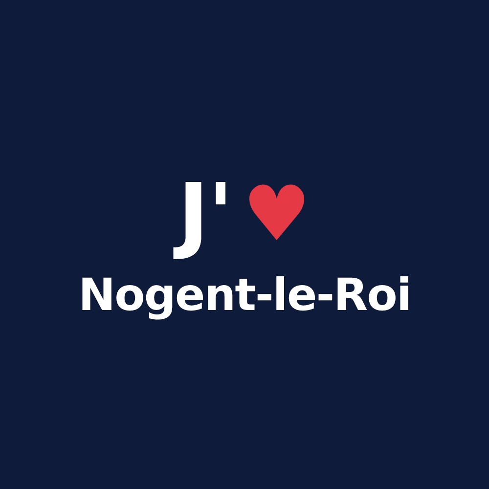 T-shirt personnalisé Nogent-le-Roi — design J'aime Nogent-le-Roi