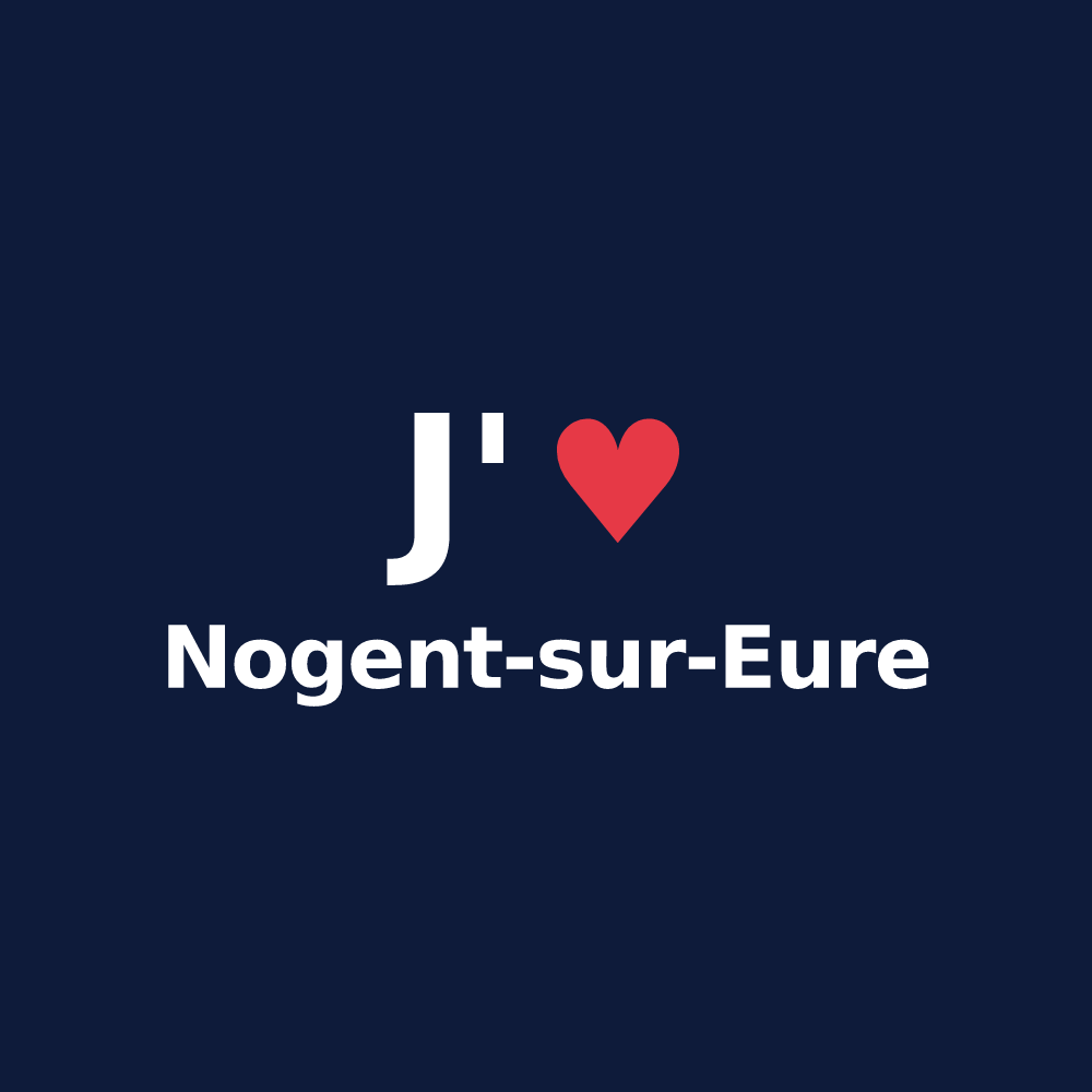 T-shirt personnalisé Nogent-sur-Eure — design J'aime Nogent-sur-Eure