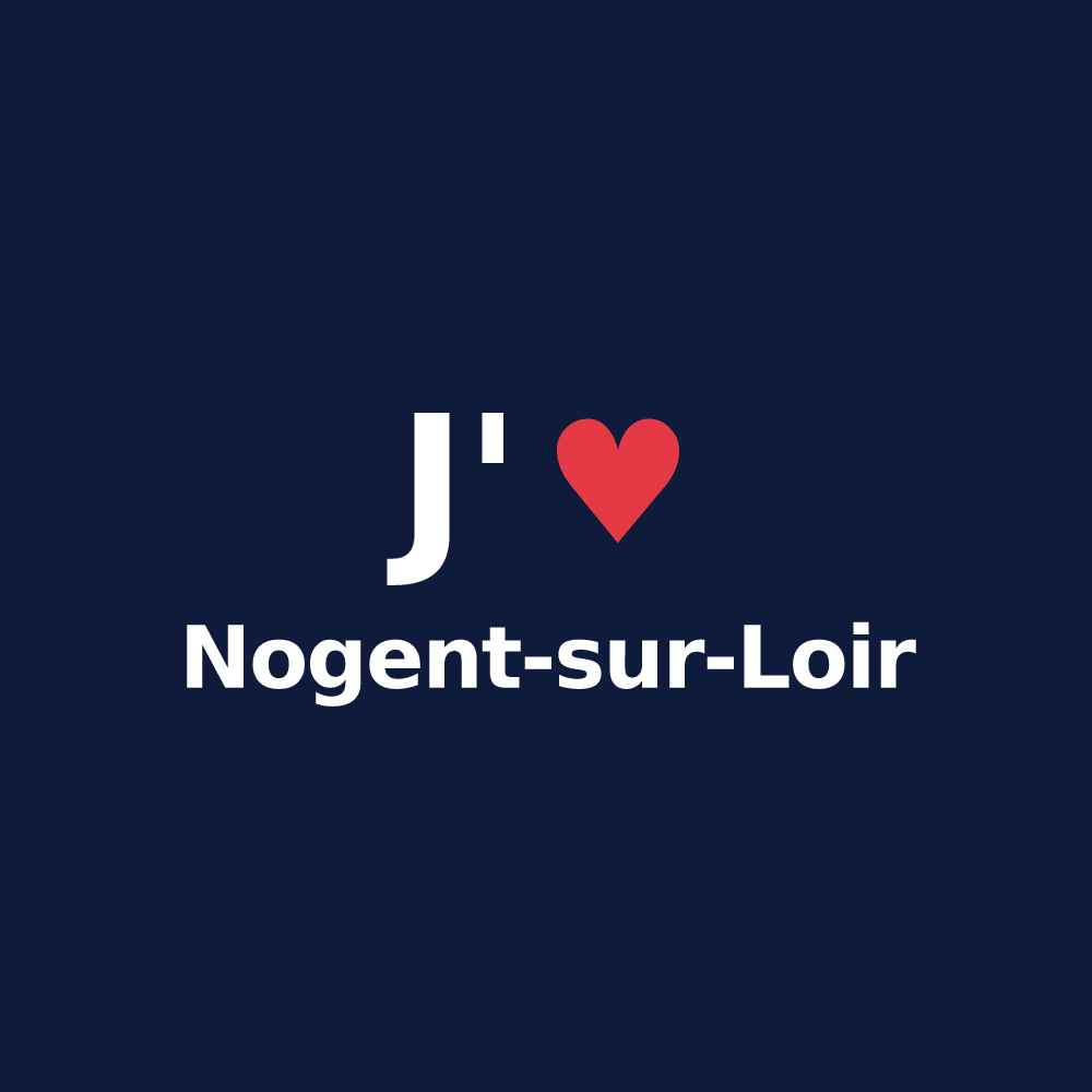 T-shirt personnalisé Nogent-sur-Loir — design J'aime Nogent-sur-Loir
