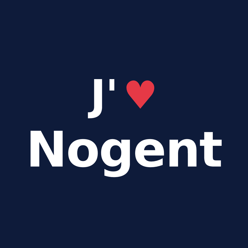 T-shirt personnalisé Nogent — design J'aime Nogent