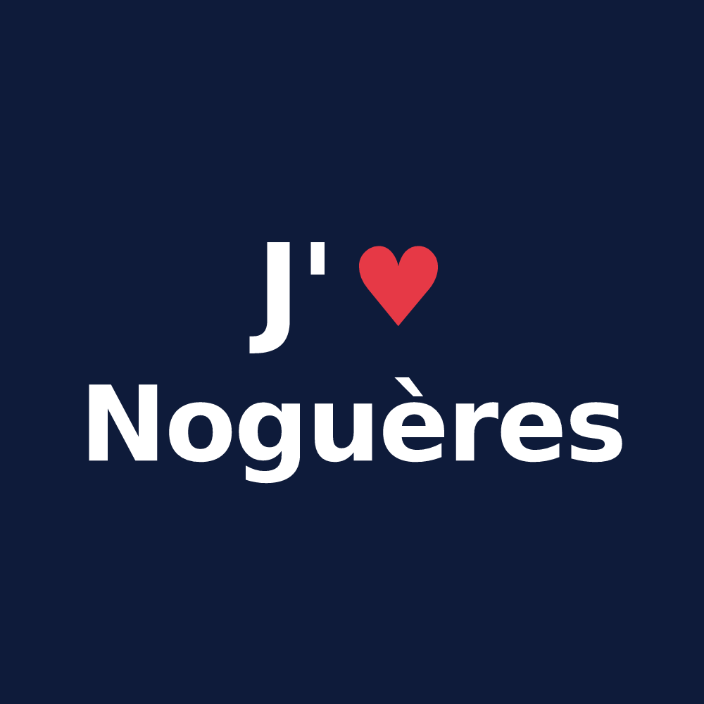 T-shirt personnalisé Noguères — design J'aime Noguères