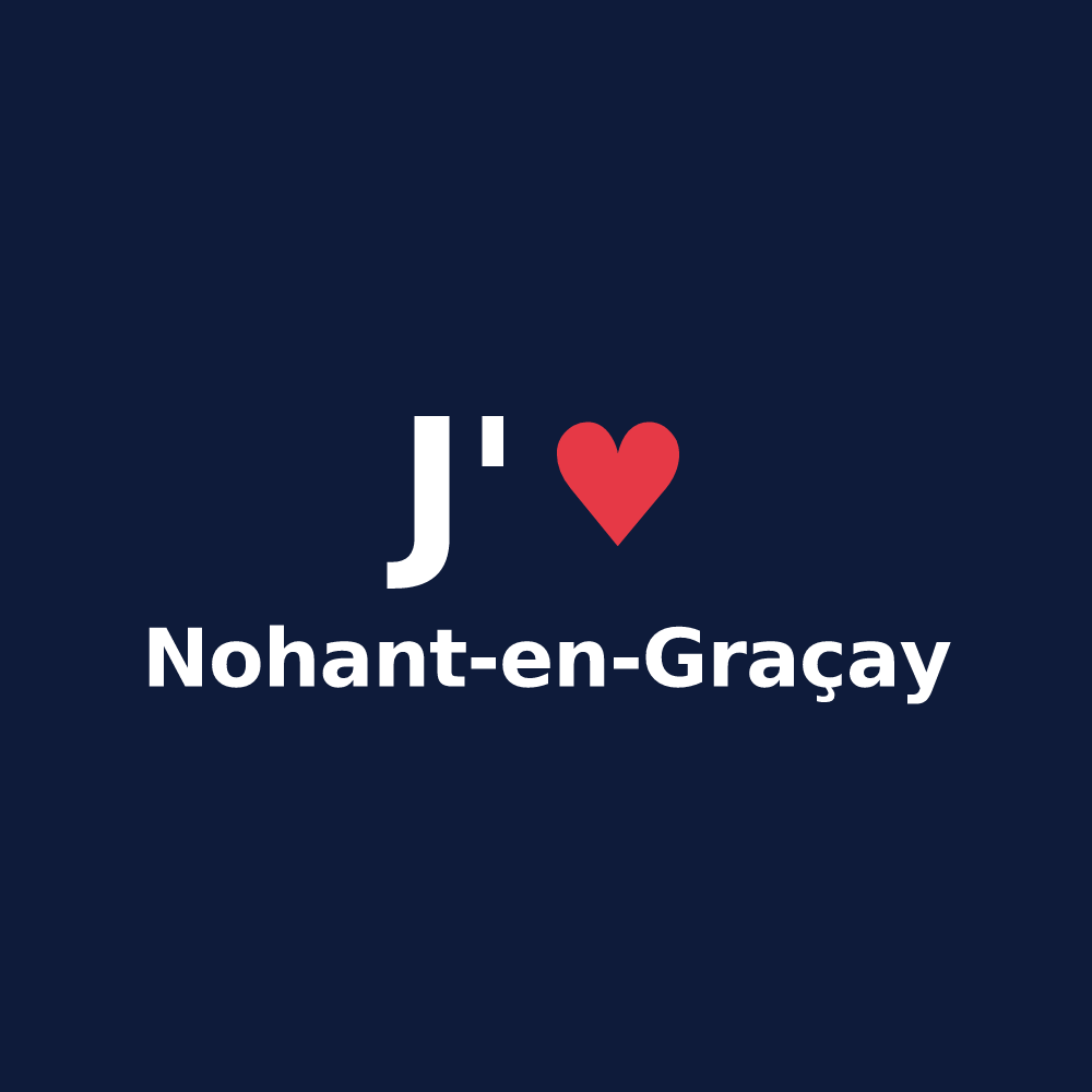 T-shirt personnalisé Nohant-en-Graçay — design J'aime Nohant-en-Graçay