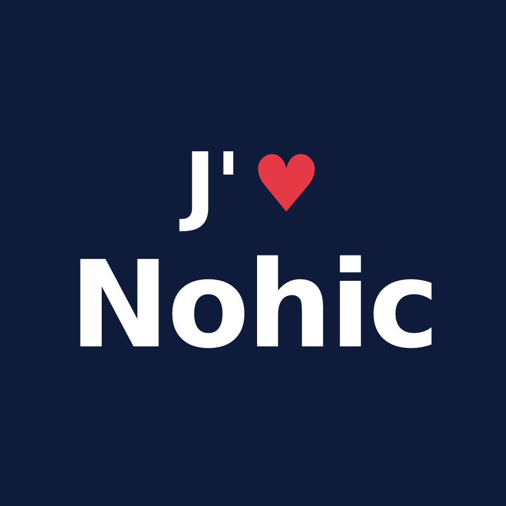 T-shirt personnalisé Nohic — design J'aime Nohic