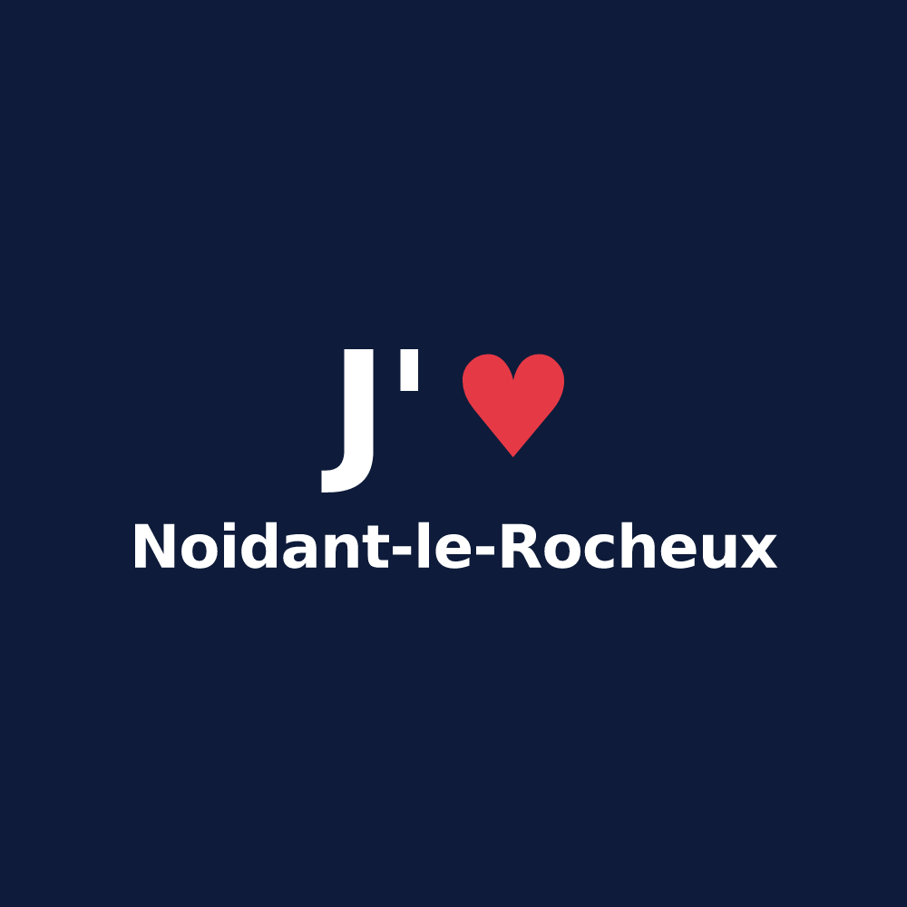 T-shirt personnalisé Noidant-le-Rocheux — design J'aime Noidant-le-Rocheux