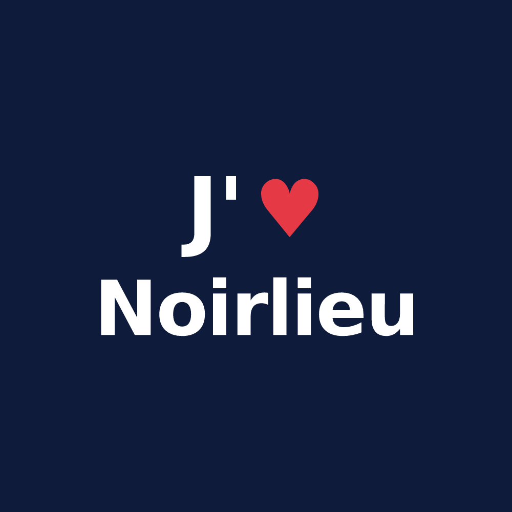 T-shirt personnalisé Noirlieu — design J'aime Noirlieu