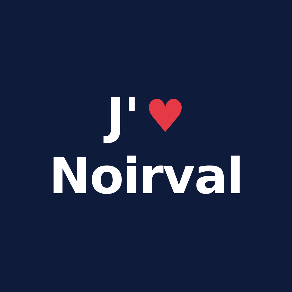 T-shirt personnalisé Noirval — design J'aime Noirval