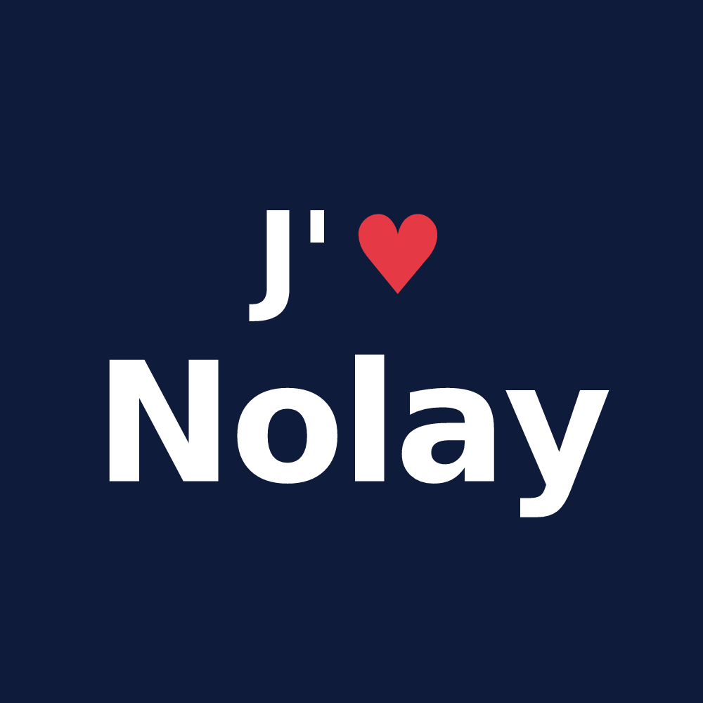 T-shirt personnalisé Nolay — design J'aime Nolay