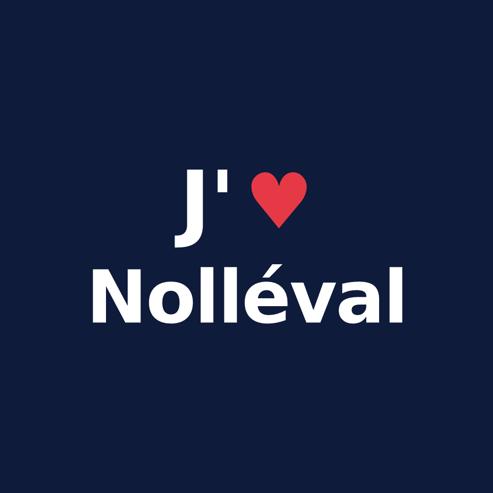 T-shirt personnalisé Nolléval — design J'aime Nolléval