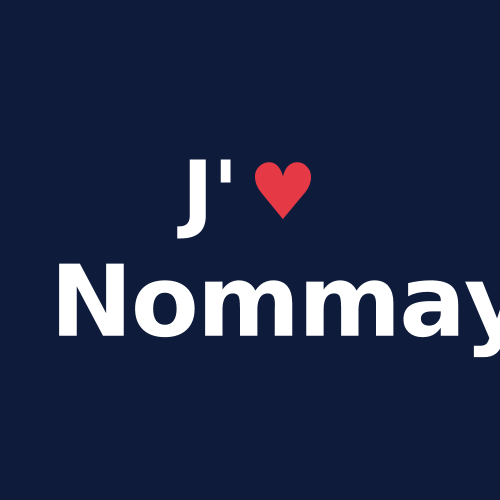 T-shirt personnalisé Nommay — design J'aime Nommay