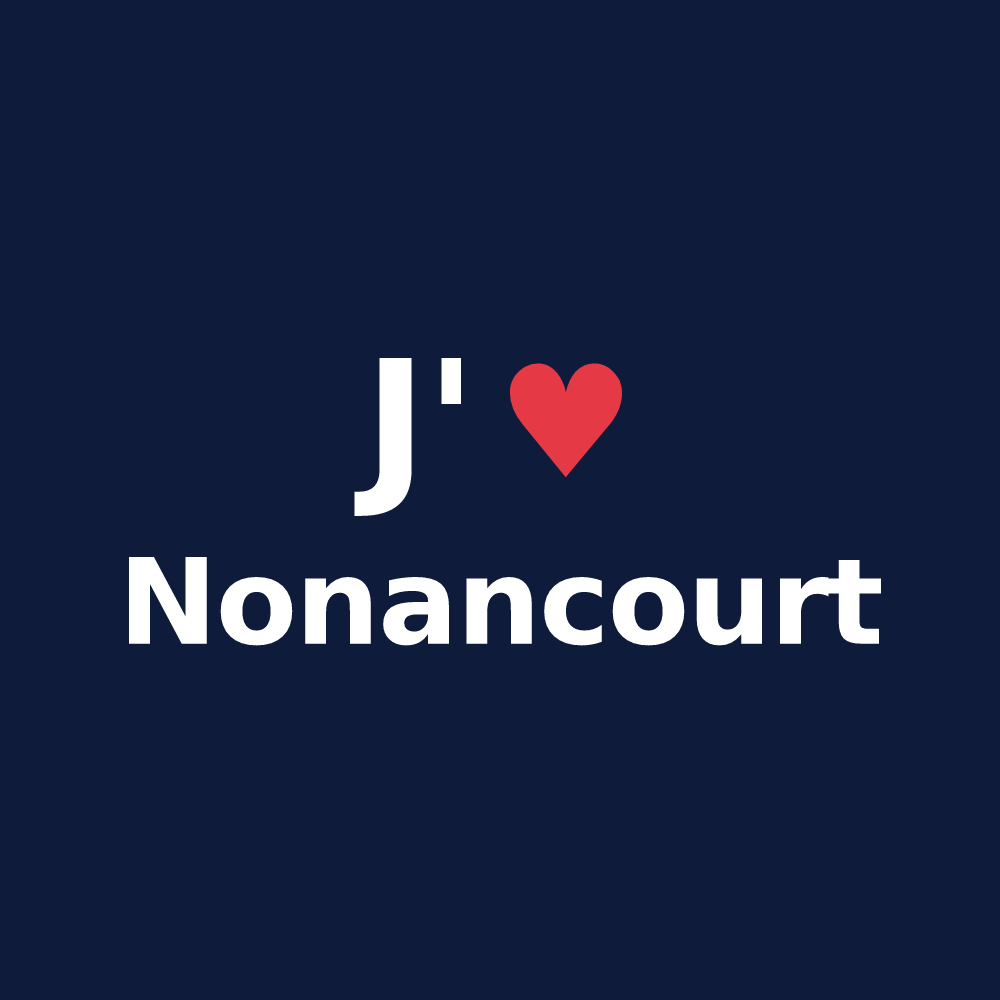 T-shirt personnalisé Nonancourt — design J'aime Nonancourt