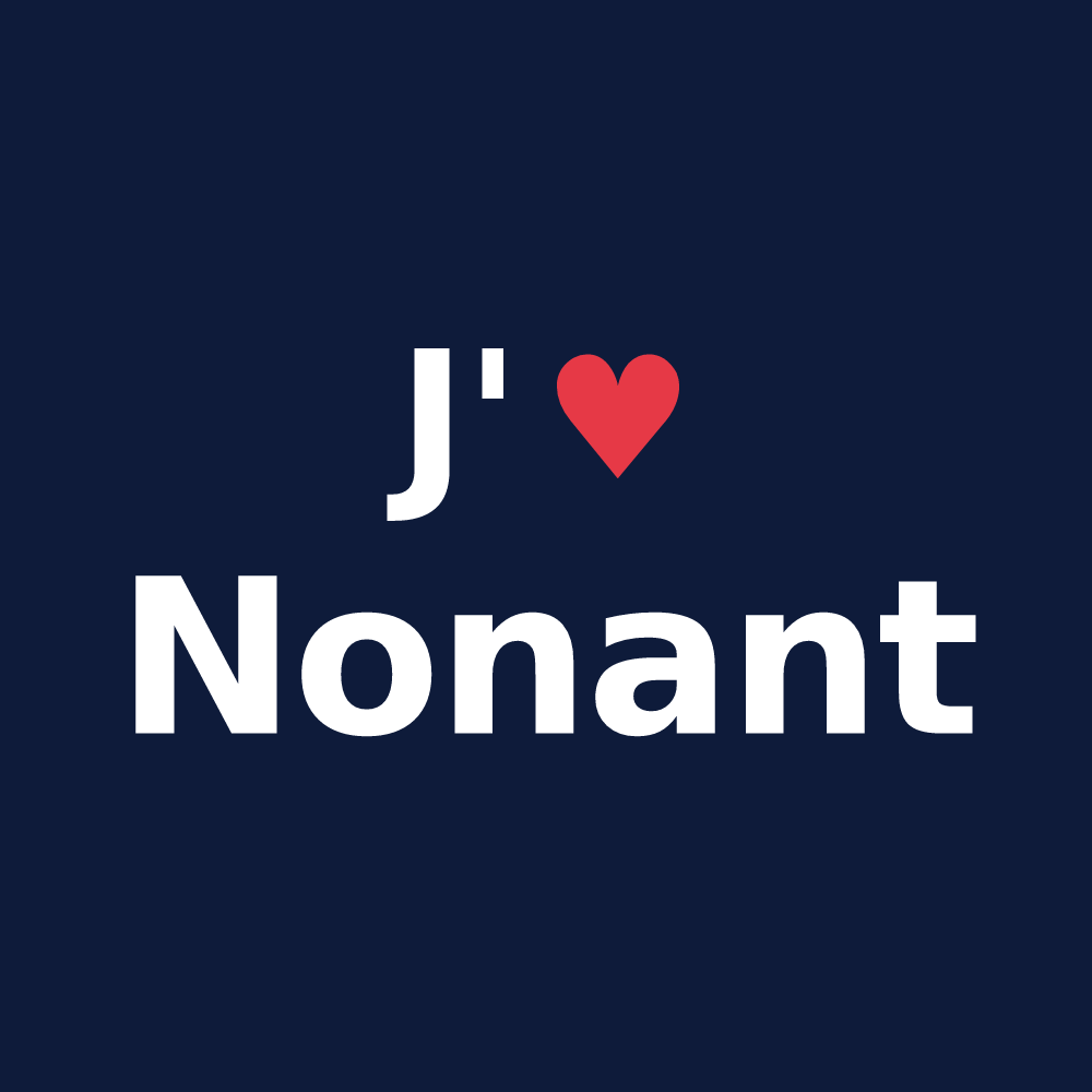 T-shirt personnalisé Nonant — design J'aime Nonant