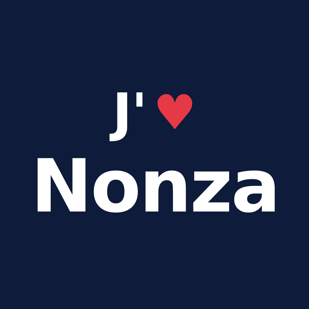 T-shirt personnalisé Nonza — design J'aime Nonza