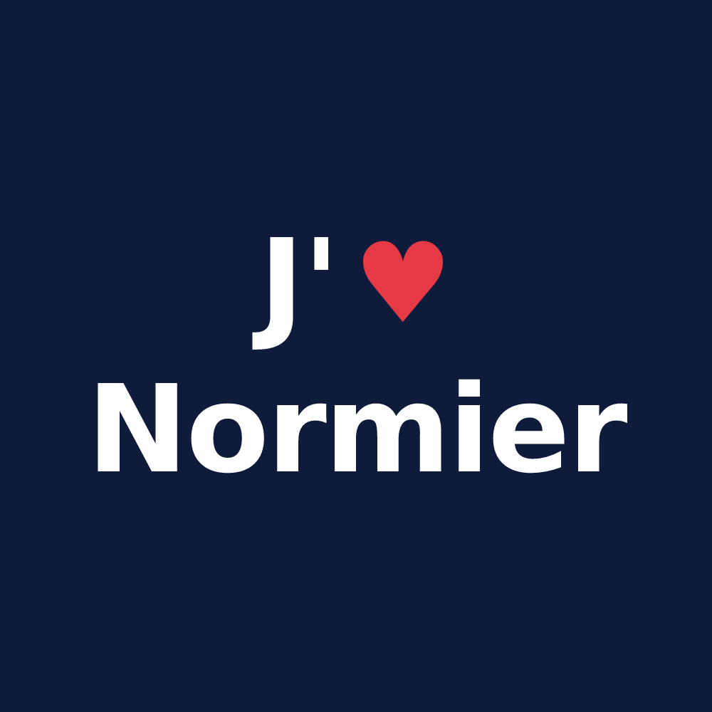T-shirt personnalisé Normier — design J'aime Normier