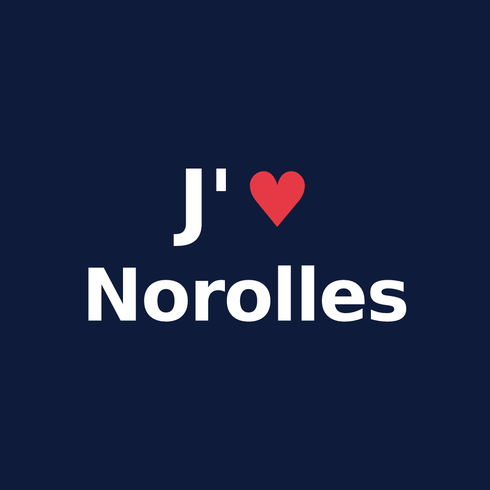 T-shirt personnalisé Norolles — design J'aime Norolles