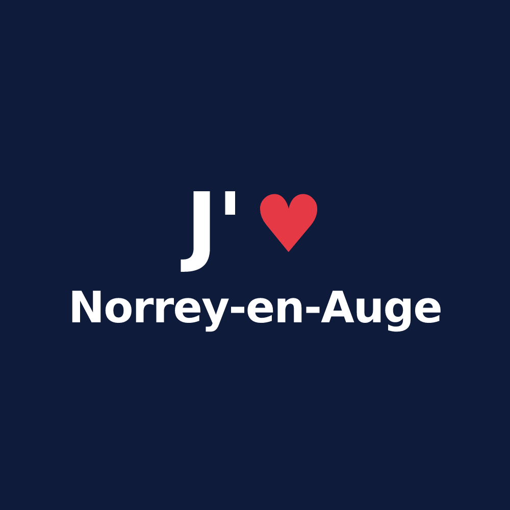 T-shirt personnalisé Norrey-en-Auge — design J'aime Norrey-en-Auge