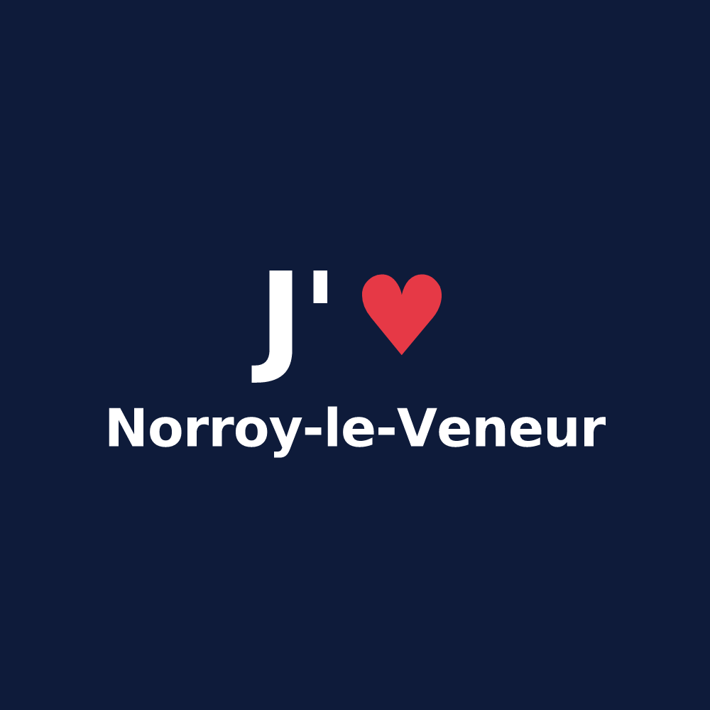 T-shirt personnalisé Norroy-le-Veneur — design J'aime Norroy-le-Veneur