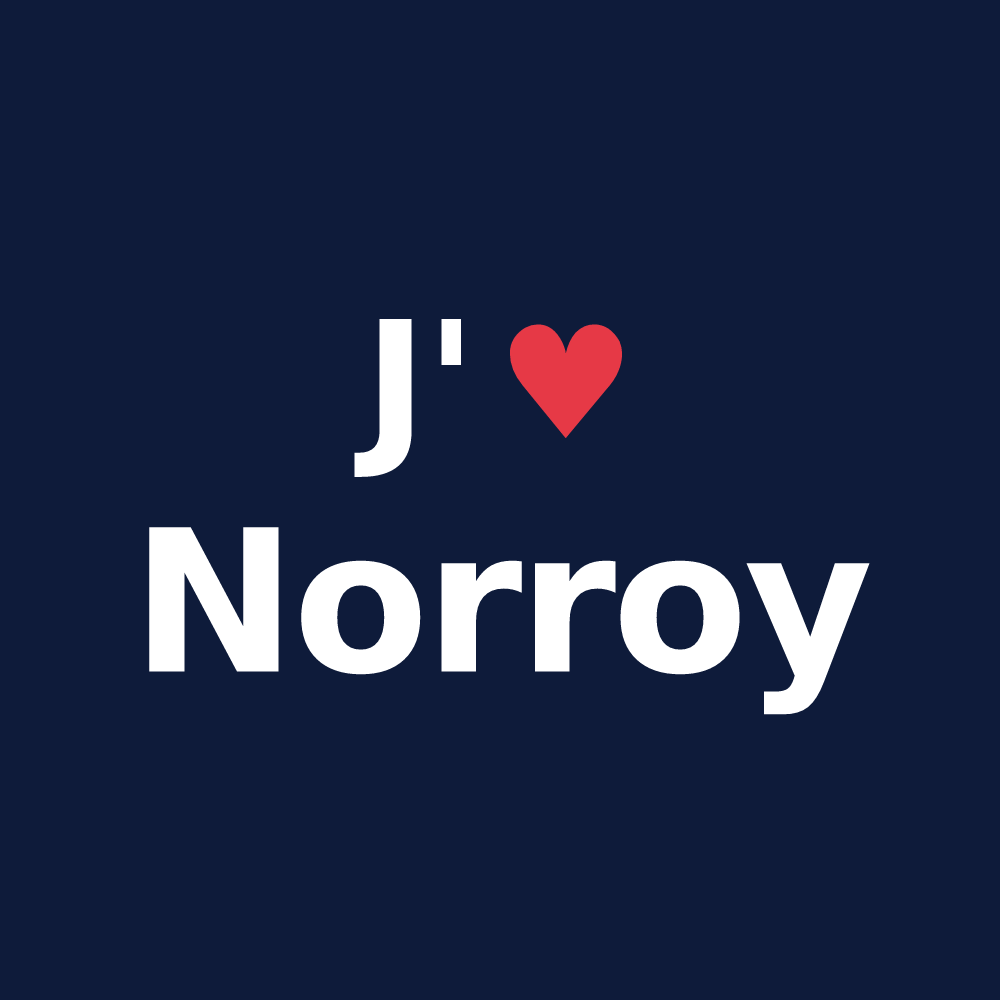 T-shirt personnalisé Norroy — design J'aime Norroy