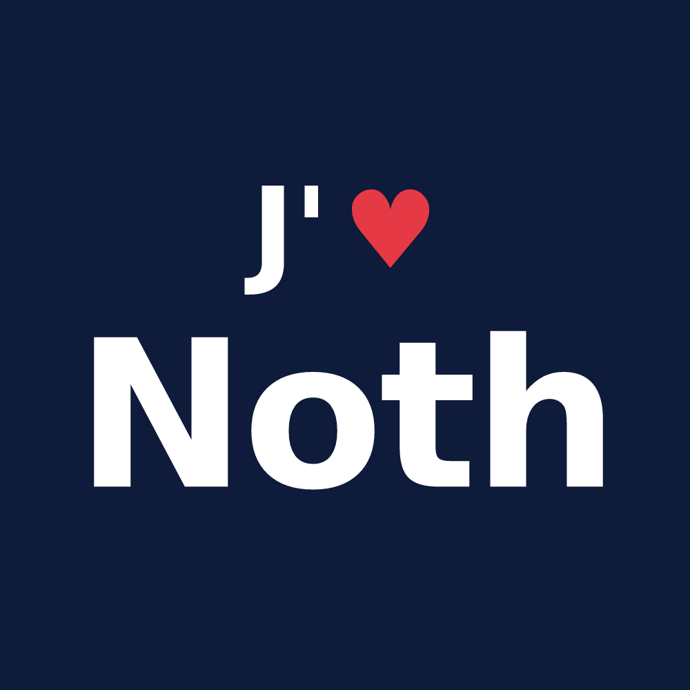 T-shirt personnalisé Noth — design J'aime Noth