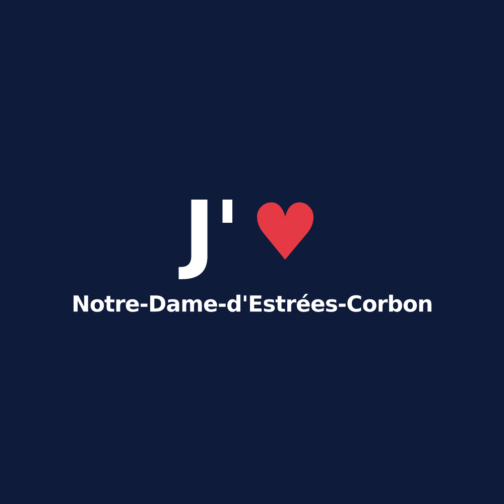 T-shirt personnalisé Notre-Dame-d'Estrées-Corbon — design J'aime Notre-Dame-d'Estrées-Corbon