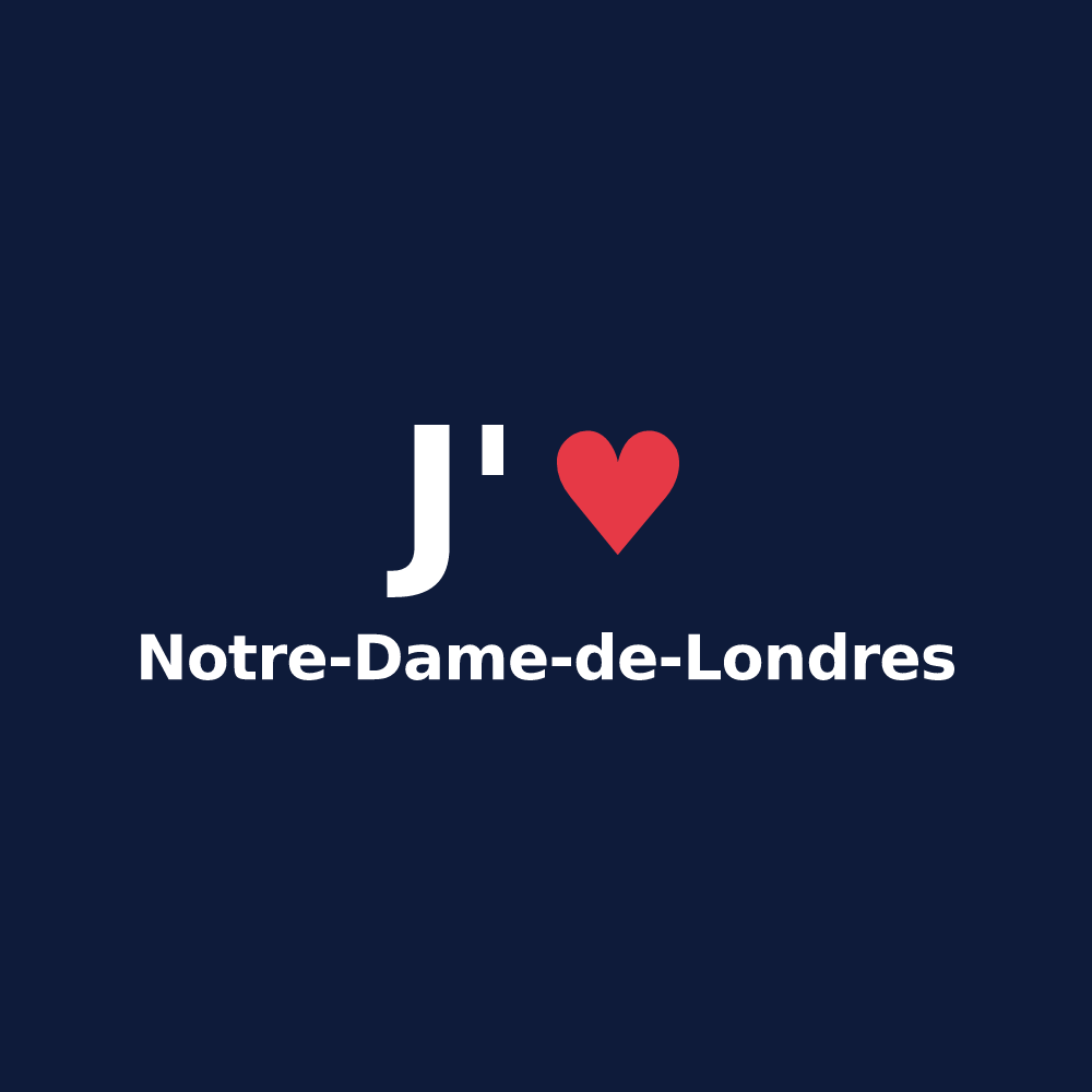 T-shirt personnalisé Notre-Dame-de-Londres — design J'aime Notre-Dame-de-Londres