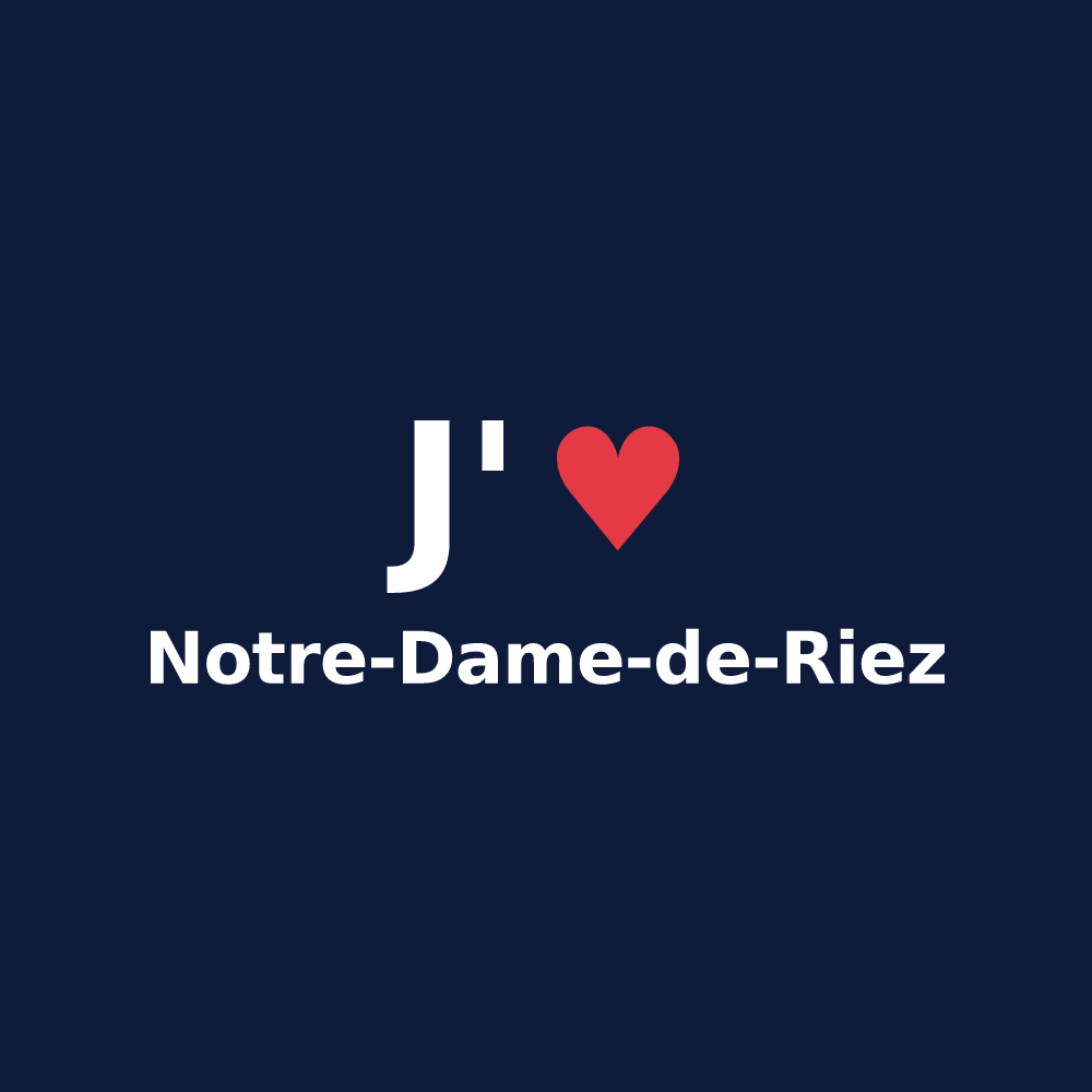 T-shirt personnalisé Notre-Dame-de-Riez — design J'aime Notre-Dame-de-Riez