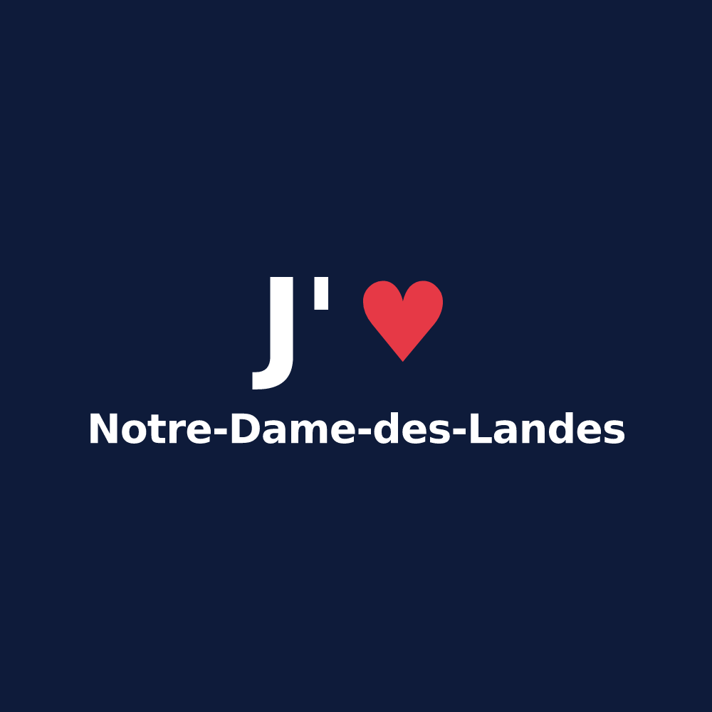 T-shirt personnalisé Notre-Dame-des-Landes — design J'aime Notre-Dame-des-Landes