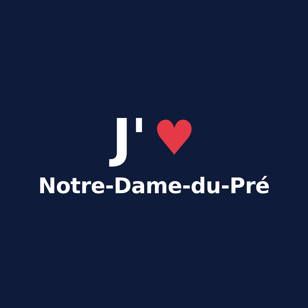 T-shirt personnalisé Notre-Dame-du-Pré — design J'aime Notre-Dame-du-Pré