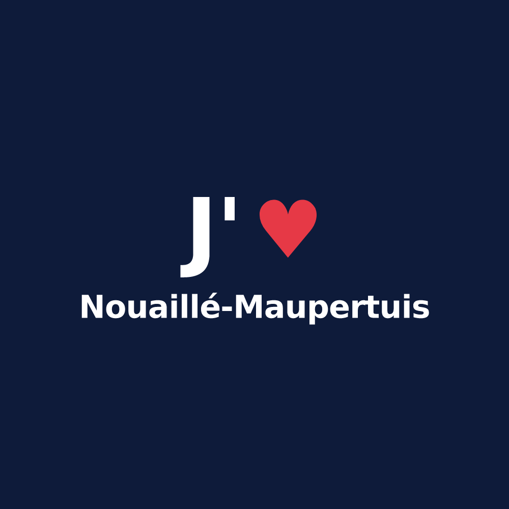 T-shirt personnalisé Nouaillé-Maupertuis — design J'aime Nouaillé-Maupertuis