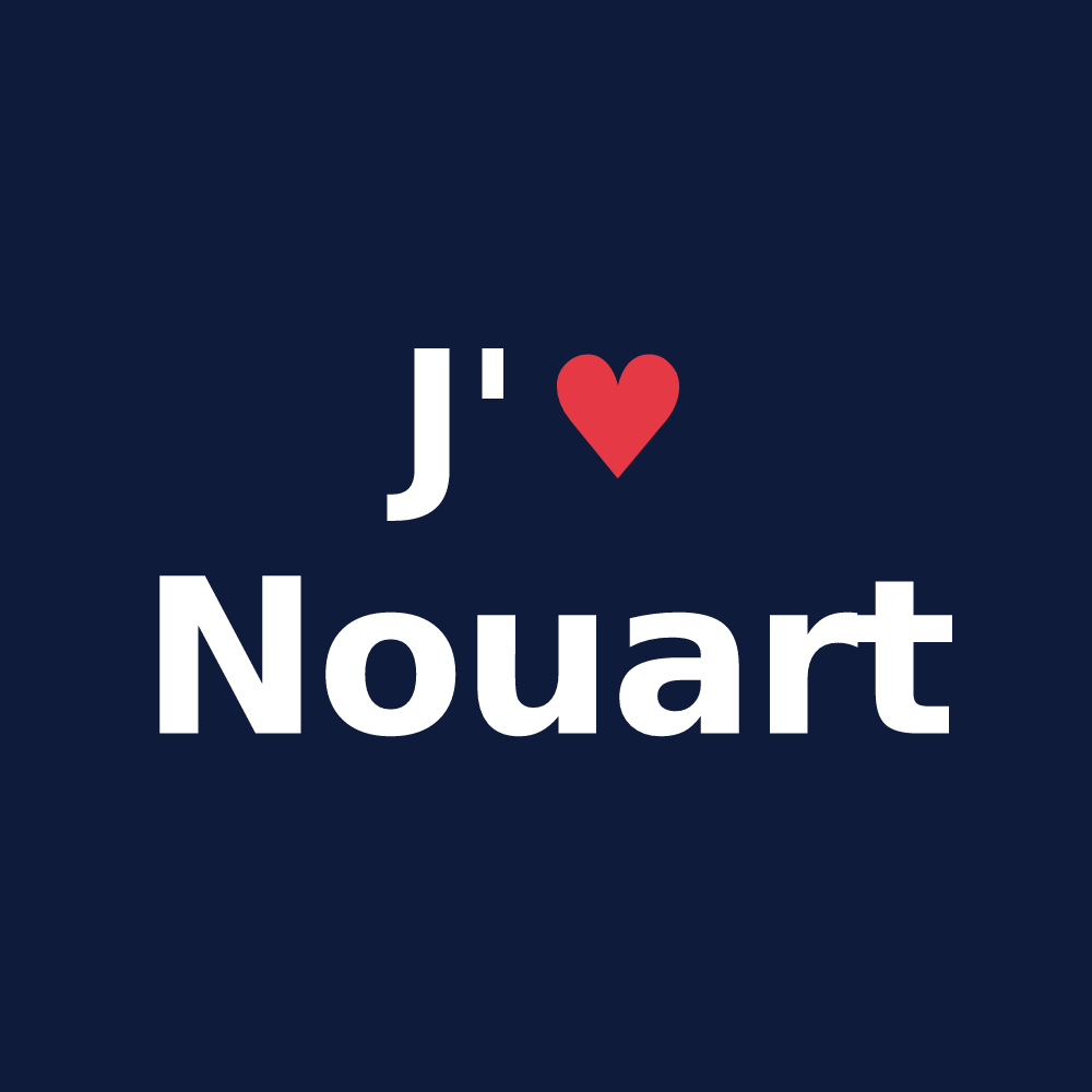 T-shirt personnalisé Nouart — design J'aime Nouart