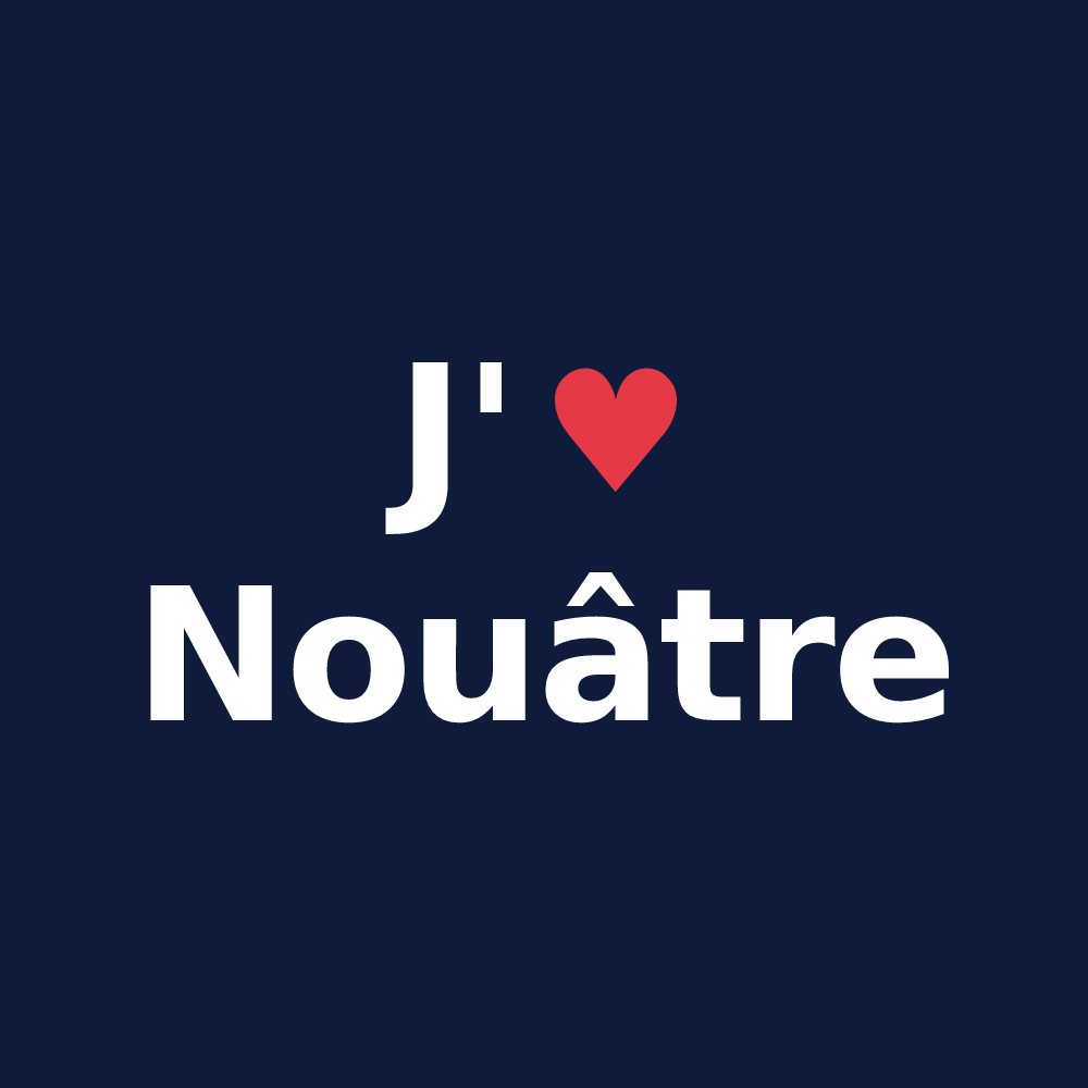 T-shirt personnalisé Nouâtre — design J'aime Nouâtre