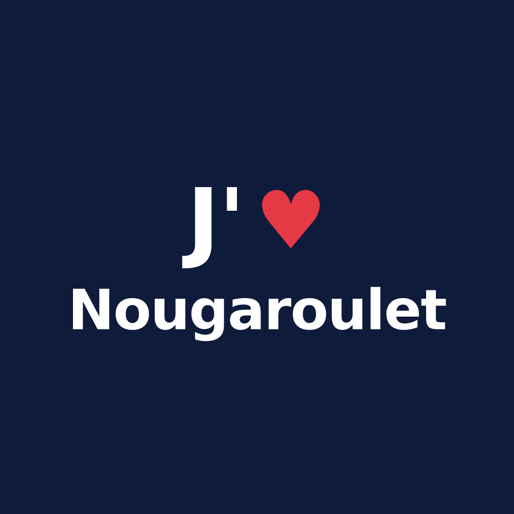 T-shirt personnalisé Nougaroulet — design J'aime Nougaroulet