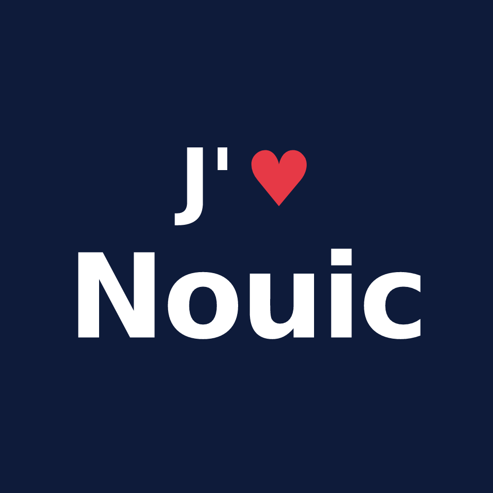 T-shirt personnalisé Nouic — design J'aime Nouic