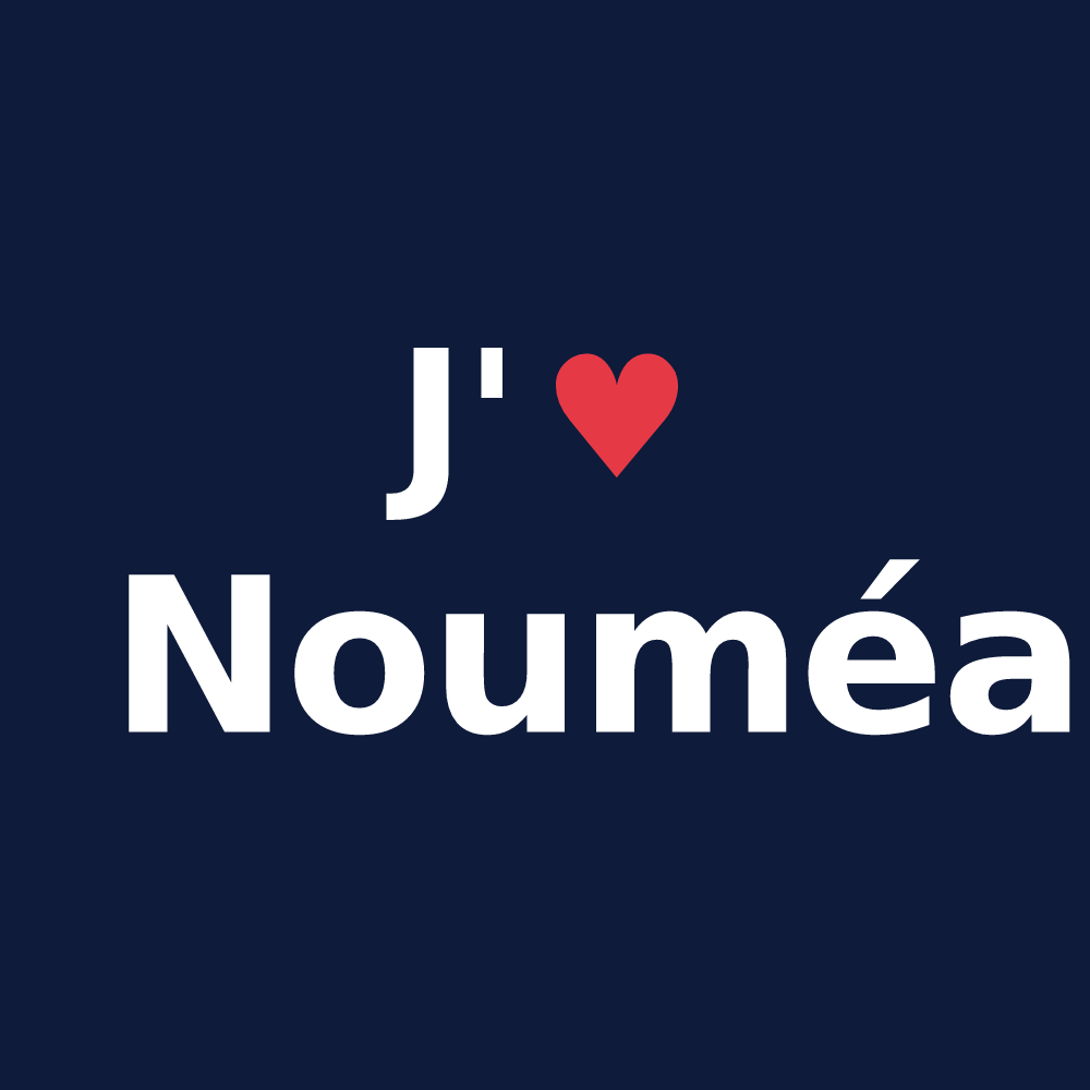 T-shirt personnalisé Nouméa — design J'aime Nouméa