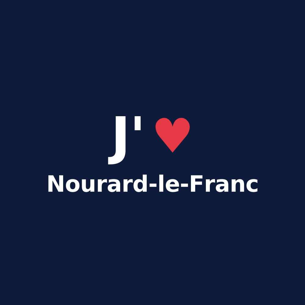 T-shirt personnalisé Nourard-le-Franc — design J'aime Nourard-le-Franc