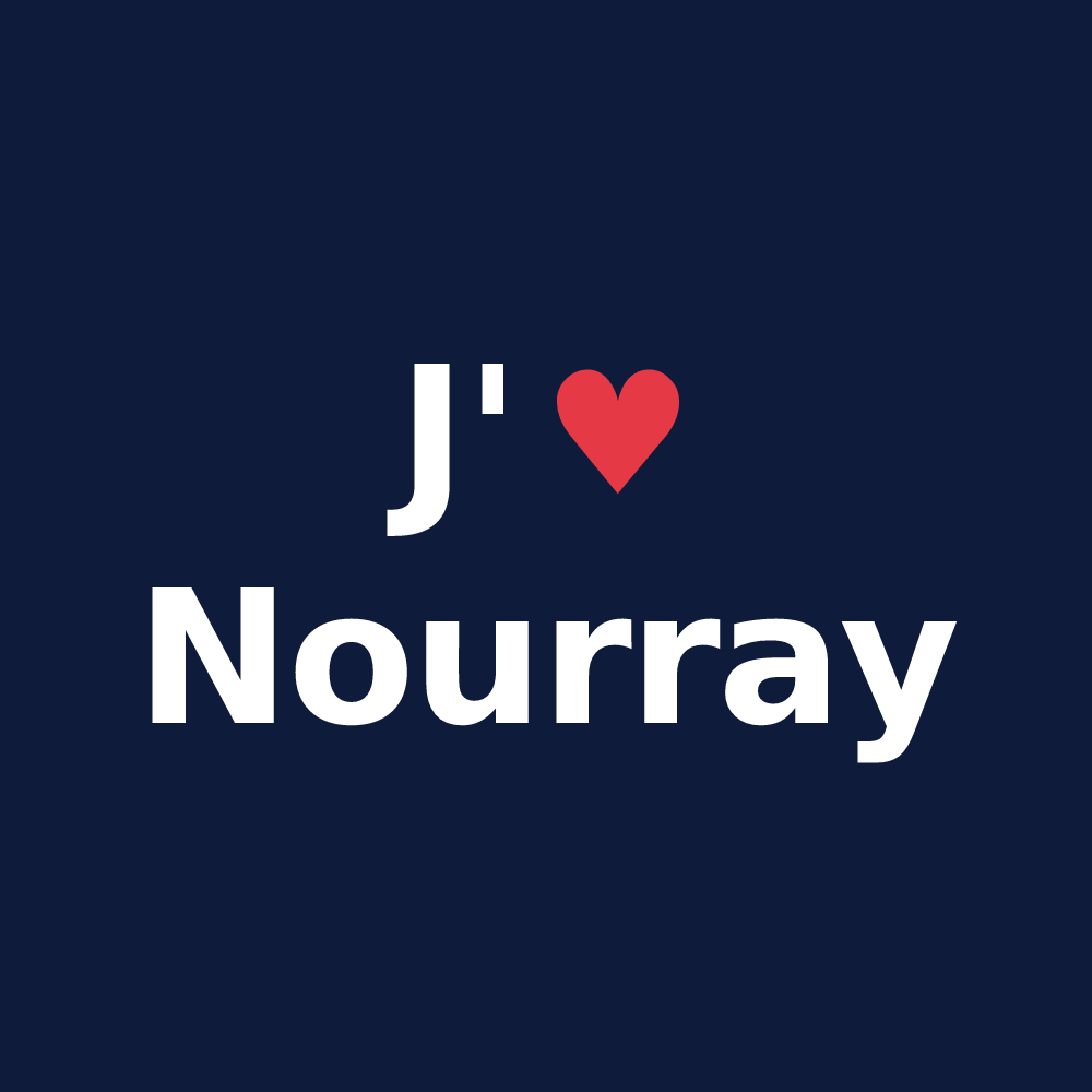 T-shirt personnalisé Nourray — design J'aime Nourray