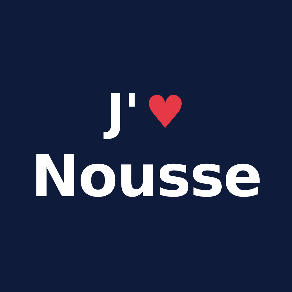 T-shirt personnalisé Nousse — design J'aime Nousse