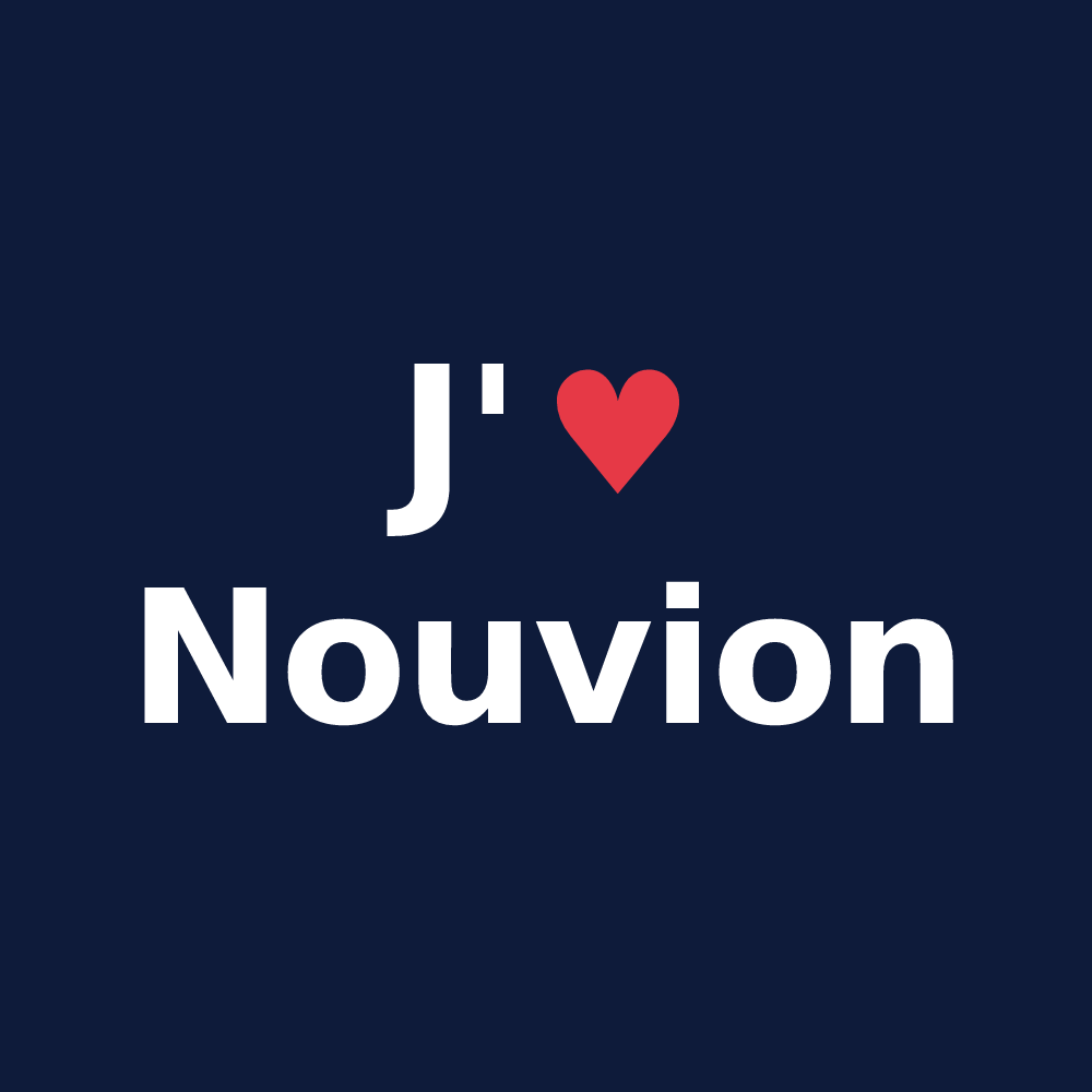 T-shirt personnalisé Nouvion — design J'aime Nouvion
