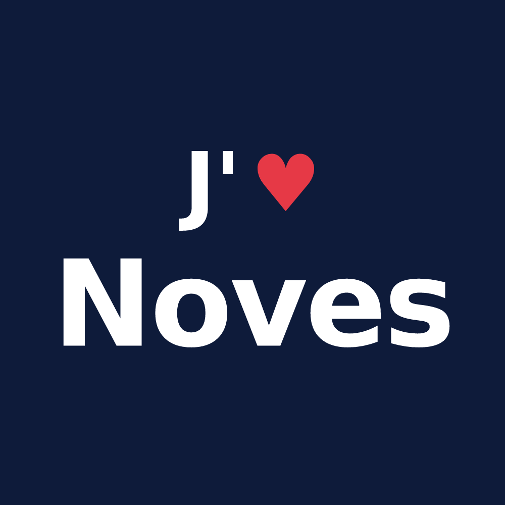 T-shirt personnalisé Noves — design J'aime Noves
