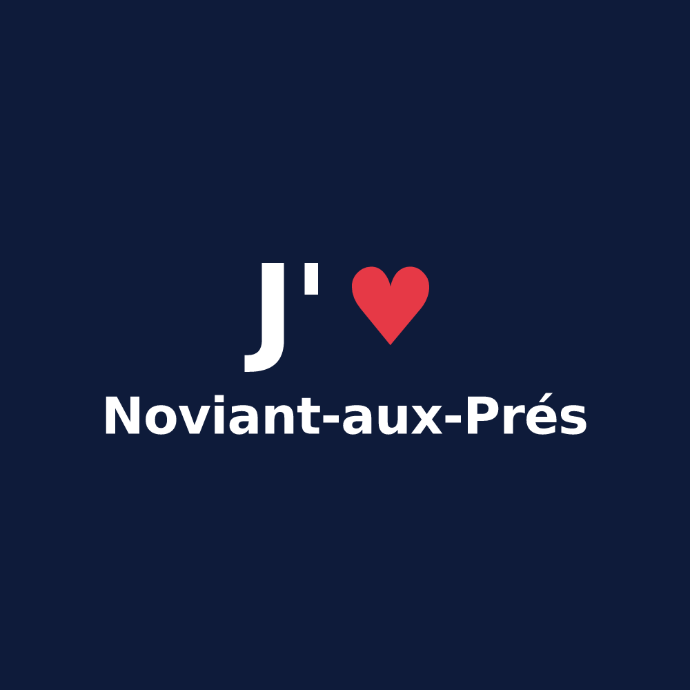 T-shirt personnalisé Noviant-aux-Prés — design J'aime Noviant-aux-Prés