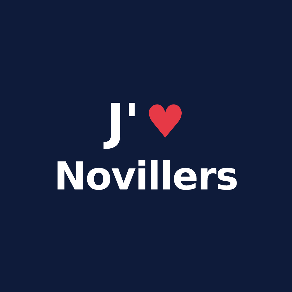 T-shirt personnalisé Novillers — design J'aime Novillers