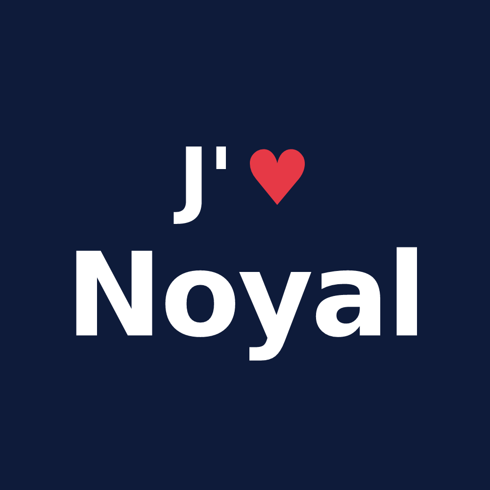 T-shirt personnalisé Noyal — design J'aime Noyal