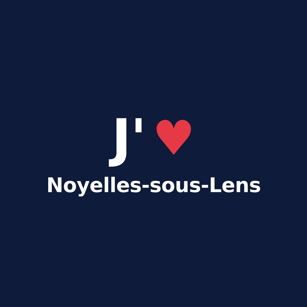 T-shirt personnalisé Noyelles-sous-Lens — design J'aime Noyelles-sous-Lens